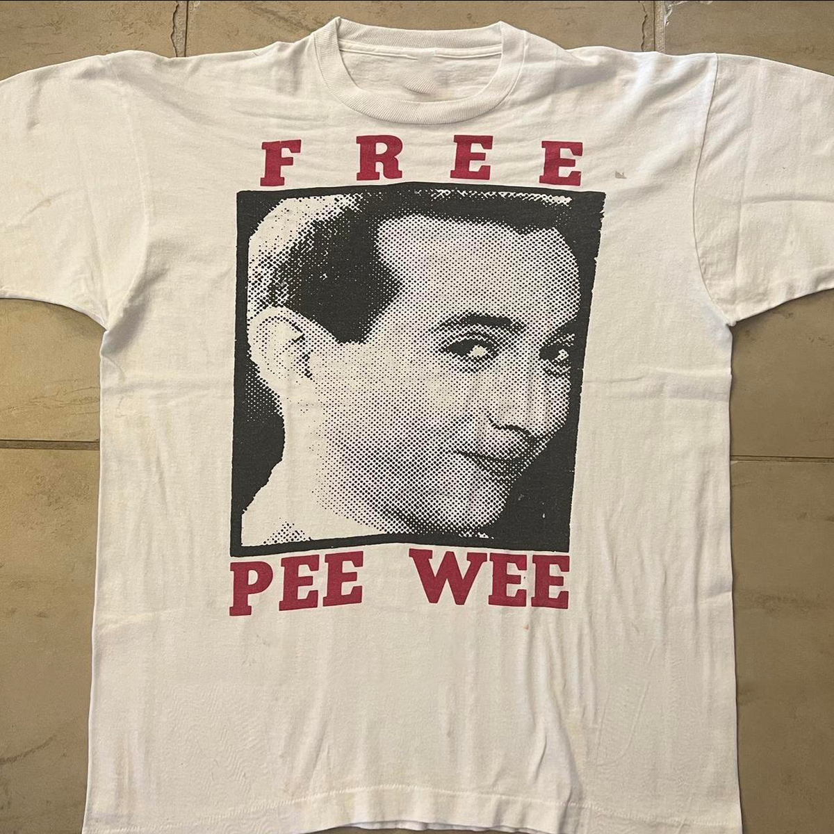 その他ブランド / Tシャツ/--/コットン/WHT/PEE WEE HERMAN Pee Wee Herman Free Pee Wee White Unisex Shirt Adult Tee BL2.594
