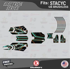 Graphics Kit for STACYC 12E Brushless Electric Bike (All Years) Electron- Teal