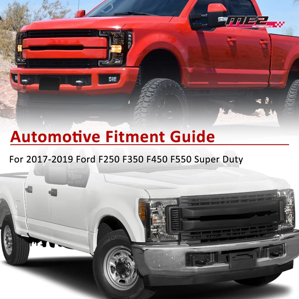 Faros para Ford F250 F350 Super Duty 2017 2018 2019 luces delanteras negras transparentes Foto 2 de 4