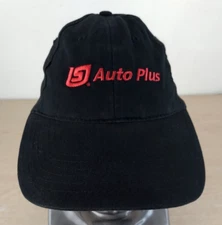 AUTO PLUS ADJUSTABLE STRAPBACK BASEBALL HAT/CAP, BLACK/RED, OUTDOOR/SPORTS
