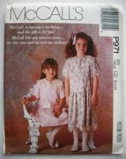 Toddler drop waist loose fit dress pattern 971 size 2 3 4  uncut