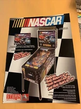 original 11-8 1/4” Nascar Stern Pinball ARCADE GAME FLYER
