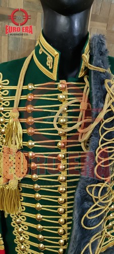 Dolman lieutenant Hunter horseback hussars Military Tunic Pelisse Jacket & cord - 第 4/7 張圖片
