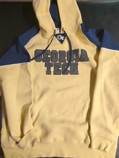Russell Georgia Tech Team Issued Hoodie Sweatshirt Yellow Jackets Men Size Large