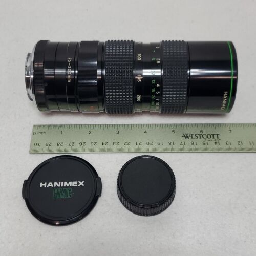 Hanimex Auto Zoom Macro 58 Camera Lens 75-300mm No 8107090 With Storage Case - Picture 6 of 12