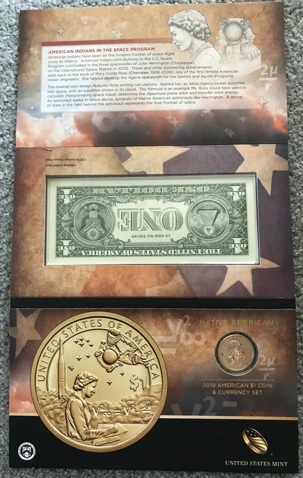 2019 Native American Coin Currency Set Enhanced Sacagawea 19NR *CENTERED NOTE* - Image 3 of 4