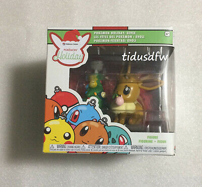 Pokemon Center - Pokemon Holiday Christmas Pikachu & Eevee Figure by Funko