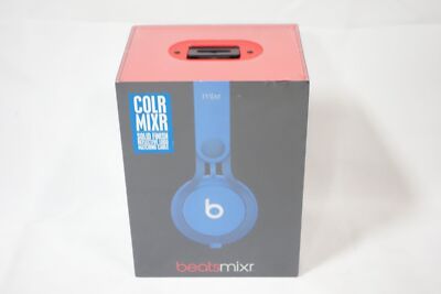 Beats by Dr. Dre Headphones Mixr Blue Color MHC72PA/A Box Beats by Dr. Dre Headphones Mixr Blue Color MHC72PA/A Box