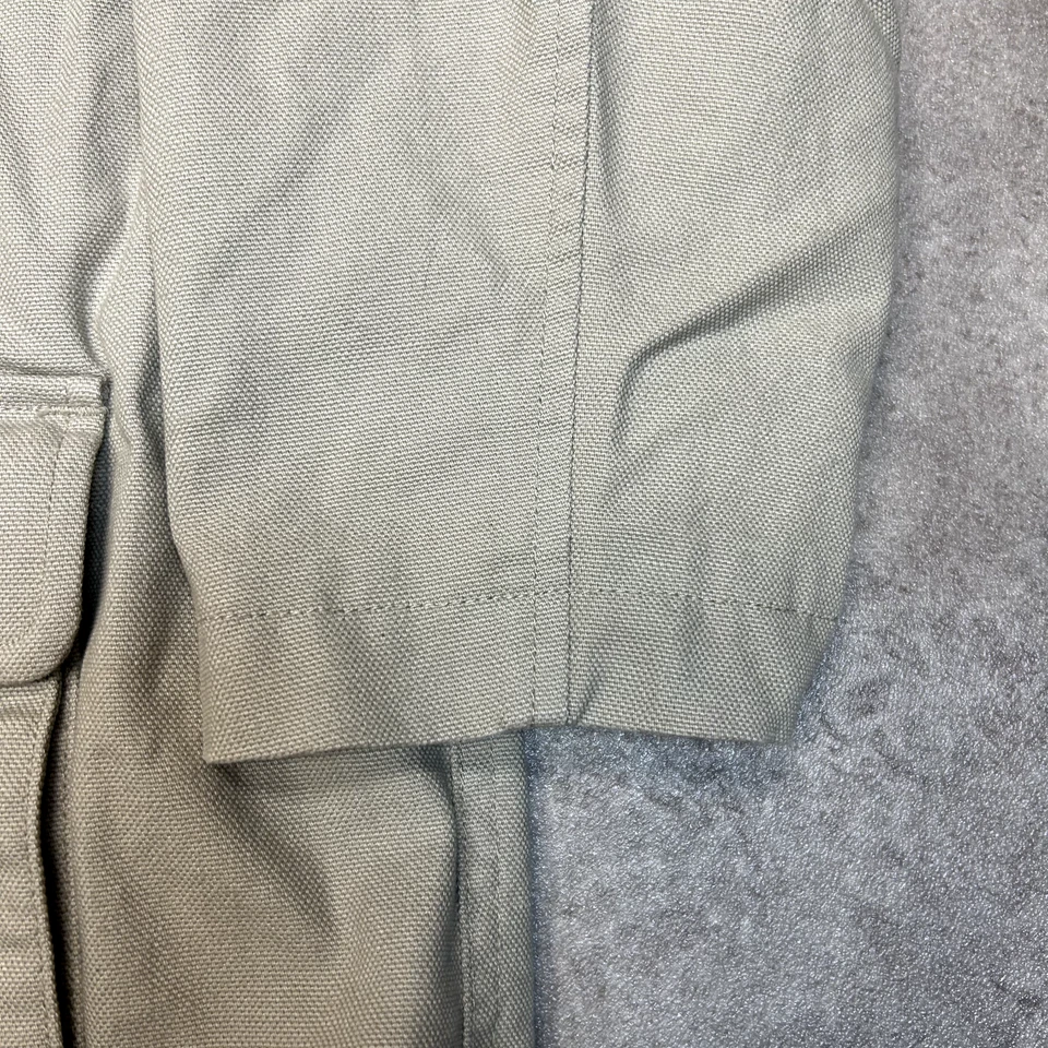 Lands End Chore Jacket Mens 2XL Vintage Button Up Collared Over Coat, Grey - Image 4 of 4