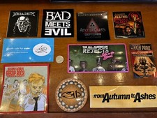 Rock  n  roll and miscellaneous stickers Lot of 10 very cool Free Flag Sticker