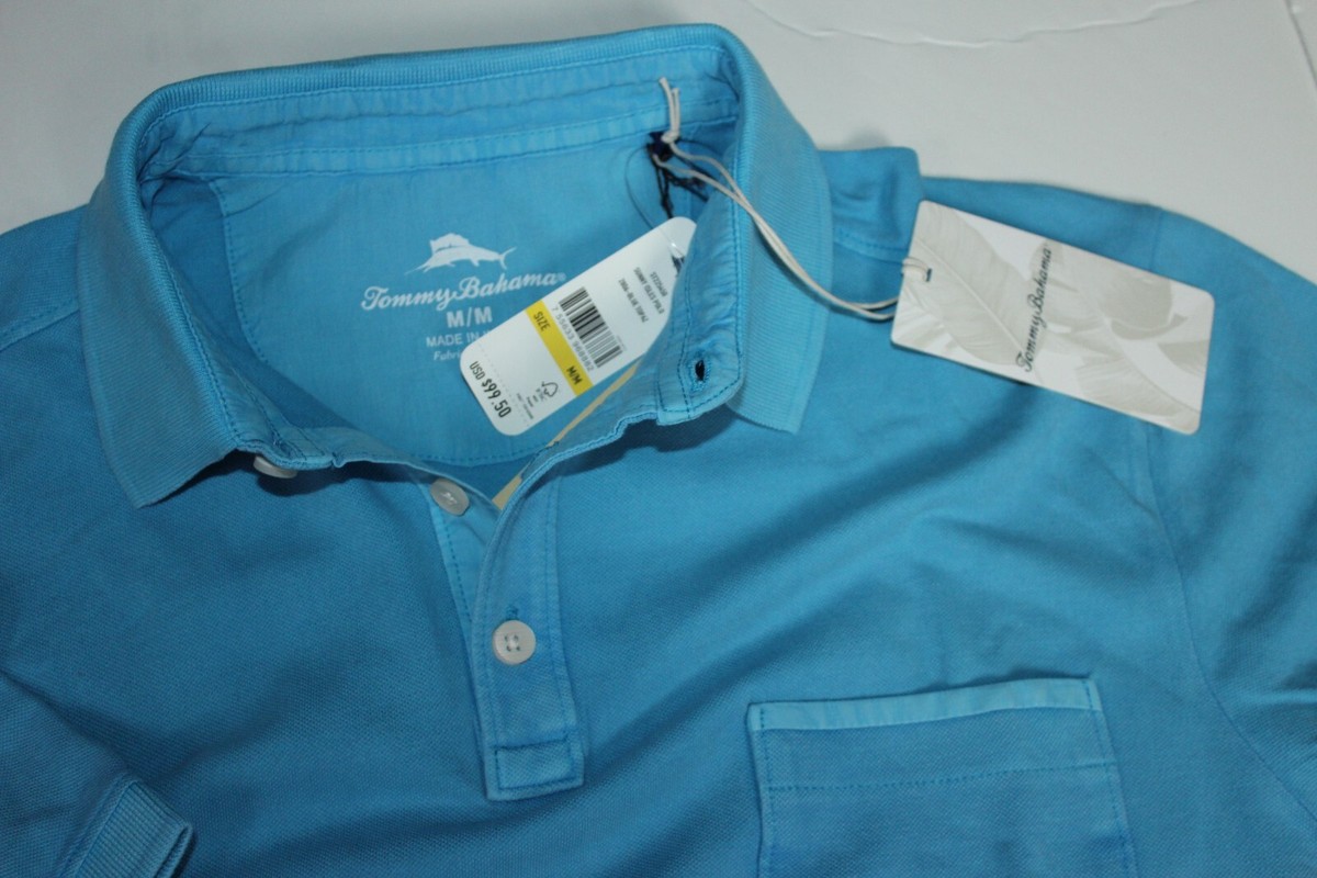 Tommy Bahama Polo Shirt Sunny Isles Blue Topaz Pique Tommy Bahama Polo Shirt Sunny Isles Blue Topaz Pique