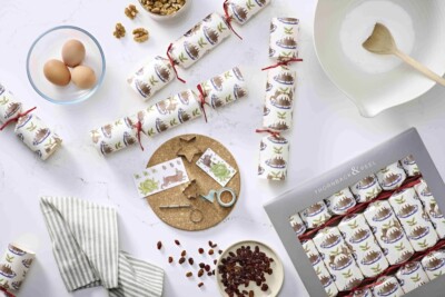 Christmas Pudding Rabbit Festive Crackers by Thornback Peel Table  Decorations