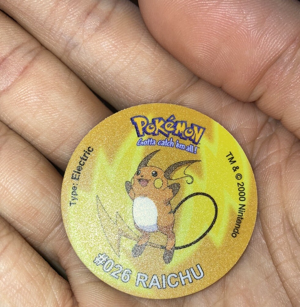 VTG 2000 Tazo Pokemon #26 Raichu Matutano Lays Nintendo Tazos WOTC