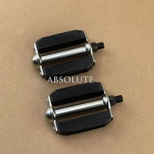 CHROME/BLACK VINTAGE BICYCLE BLOCK PEDALS SCHWINN STINGRAY CRUISER LOWRIDER BIKE