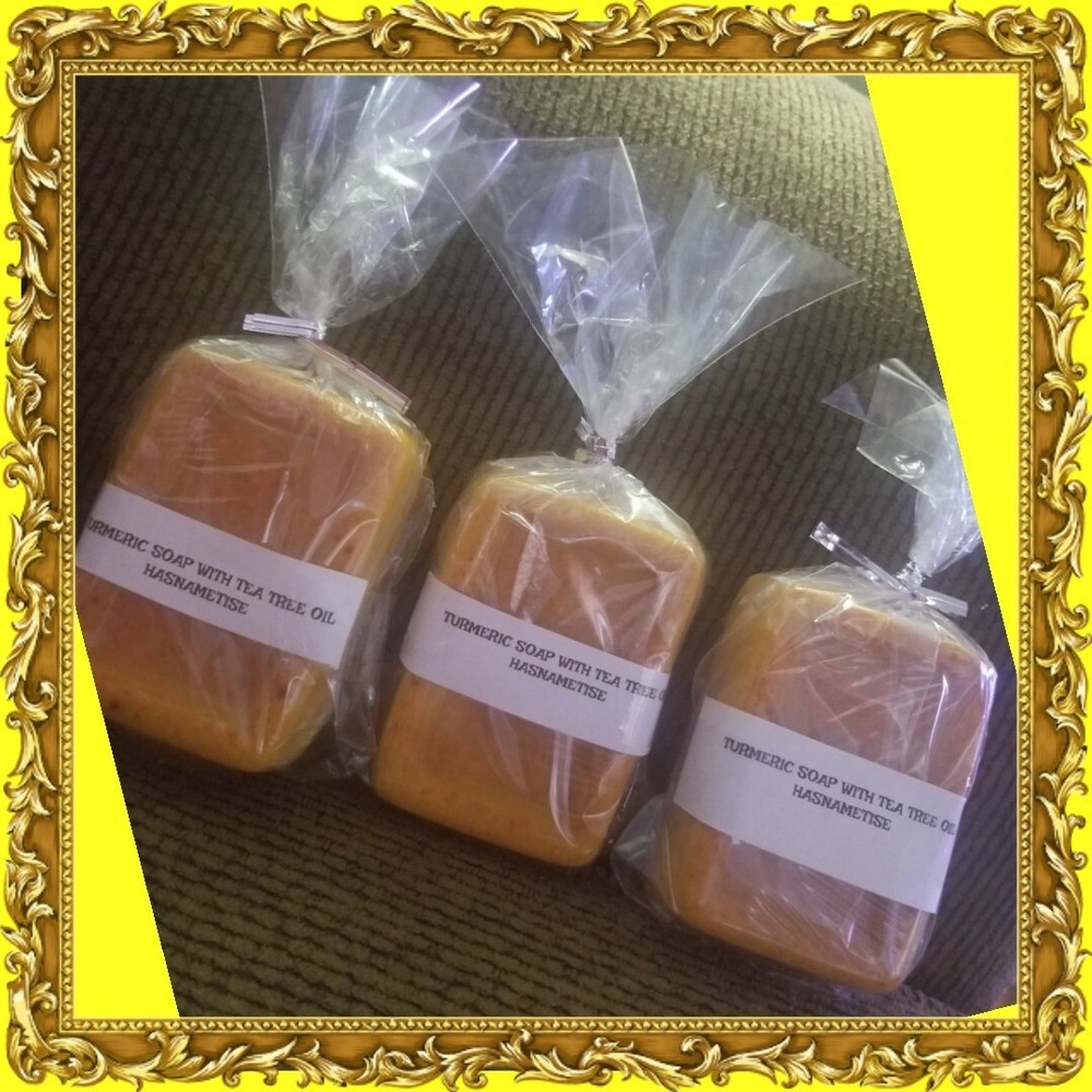 Turmeric & Tea Tree Oil Lightening Soap Handmade All Natural Acne  Soap