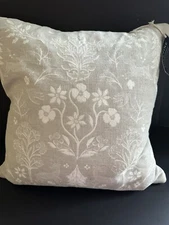 Fox & Pine Throw Pillow Decor Winter White Cotton Farmhouse Cottage 21”x21”