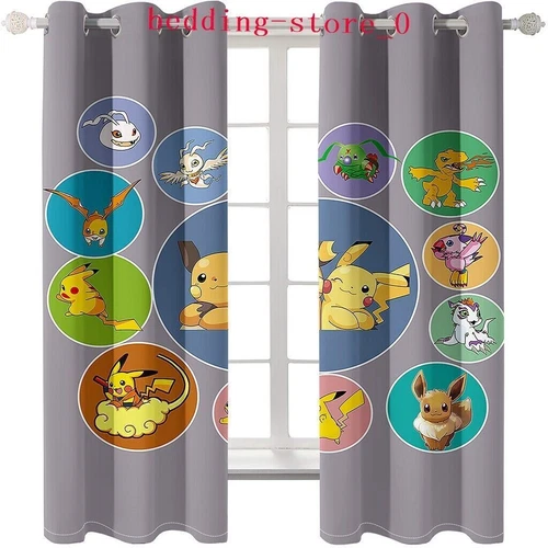 Tende Oscuranti 3D Spesse Bambini/Pokemon Pikachu Anello Termico Occhiello Superiore/Tende - Foto 93 di 93