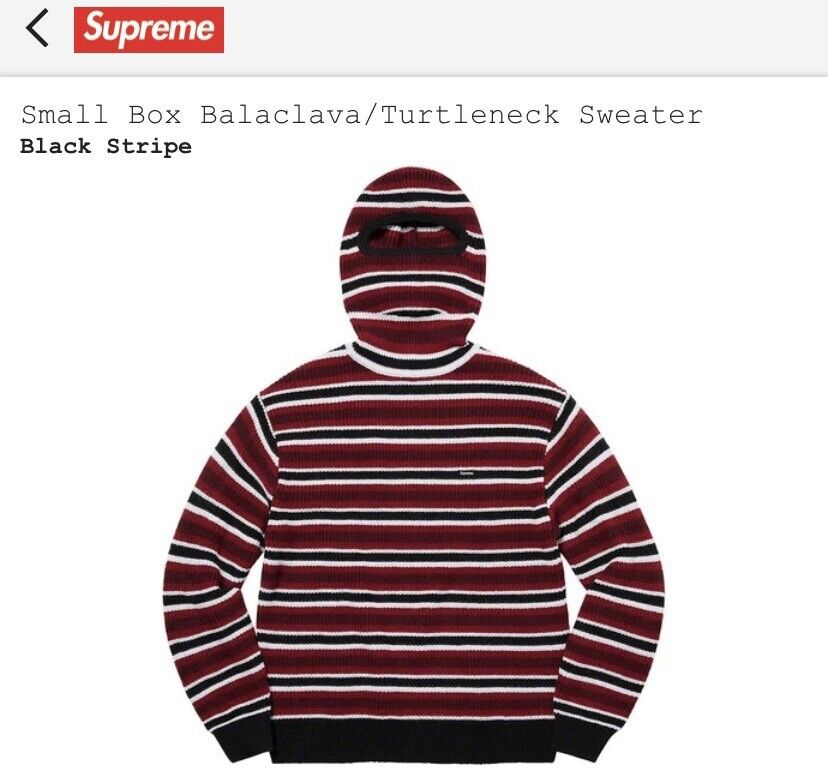 SUPREME Small Box balaclava/turtleneck Sweater for sale online | eBay