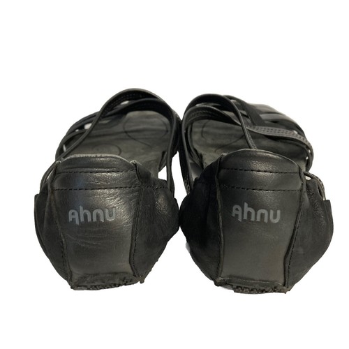 Ahnu Women's Black Leather Strappy Slip On Comfort Sandals Size 6 - Picture 4 of 5