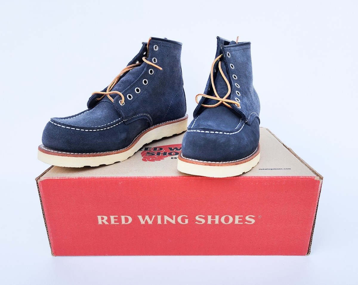 Red Wing X BEAMS 8854 Moc Toe Navy Abilene Roughout 8 E Red Wing X BEAMS 8854 Moc Toe Navy Abilene Roughout 8 E