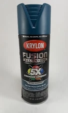 Krylon Fusion All-In-One Spray Paint/Primer 12oz Satin Peacock Blue 2792