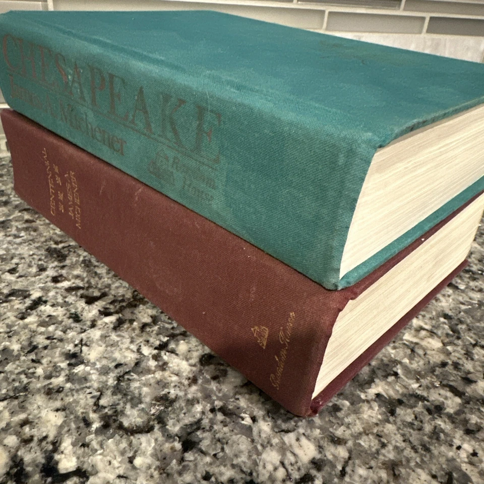 VTG James A. Michener 1975 Lot Of 2 CHESAPEAKE CENTENNIAL First Editions Book Foto 3 de 4