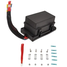 12V Waterproof Automotive 6 ATO Fuse Relay Box Block w/ Harness Marine JD1914 
