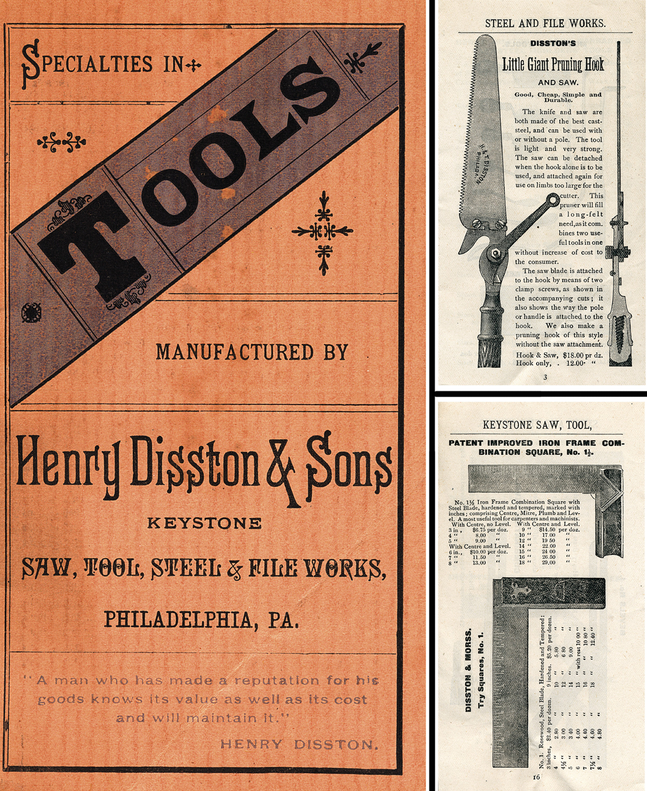 Henry Disston & Sons Pocket Catalog of Saws & Tools 24 Pages eBay