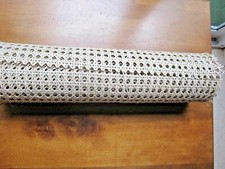 Rattan Cane Webbing, Natural Hexagon Weave, 18" wide by 9' long NEW