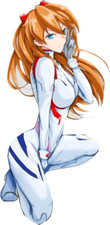 Asuka Langley Neon Genesis Evangelion 01 Weatherproof Anime Sticker 6" Car Decal