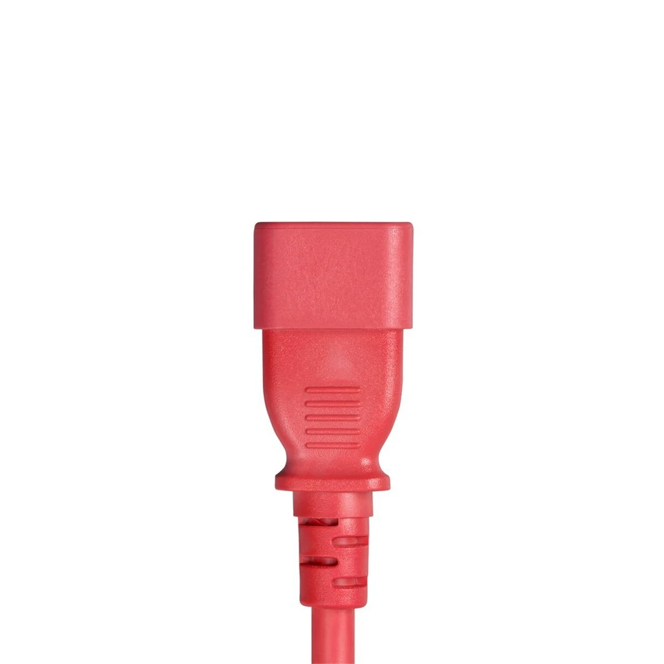 5x 3FT Power Extension Cord Cable IEC Kettle C14 To C13 Male To Female 18/3 Red - Image 4 of 4