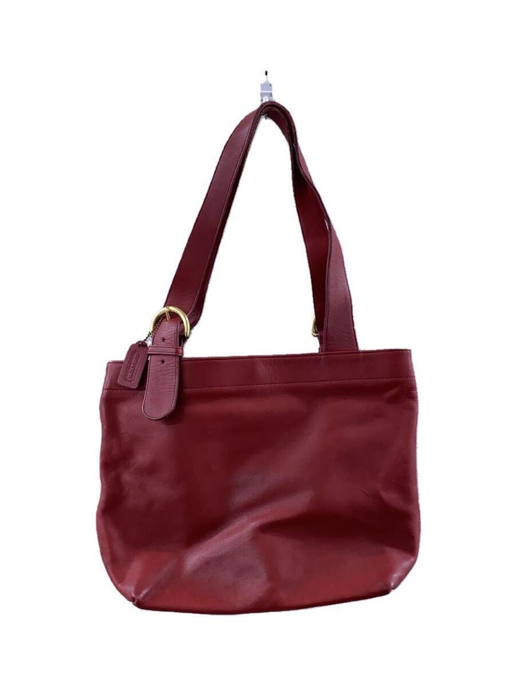 COACH Tote Bag Leather Mini Tote Old Coach Red Color Women Bag(Used Very Good)