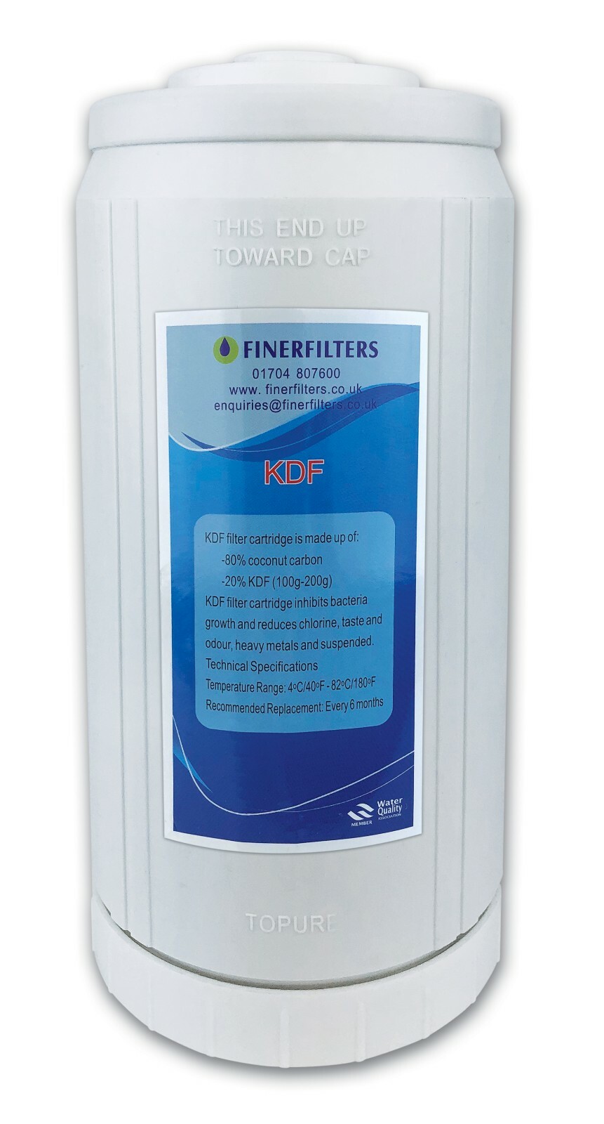 Finerfilters 10” Jumbo GAC Water Filter Cartridge with KDF Media