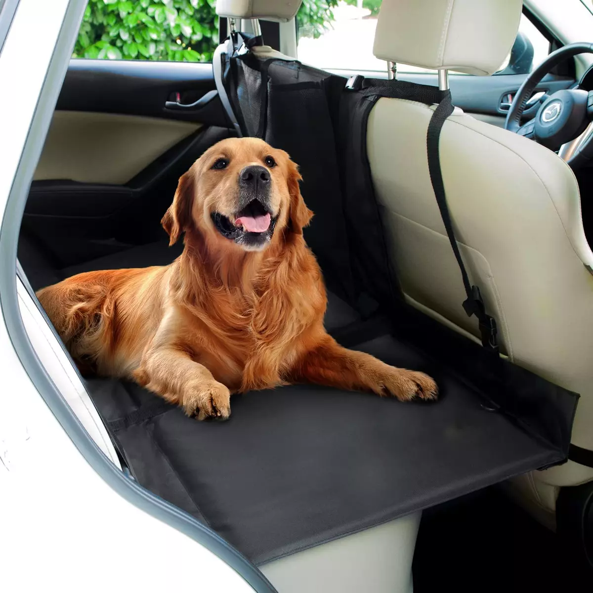 Dog Backseat Extender with Storage