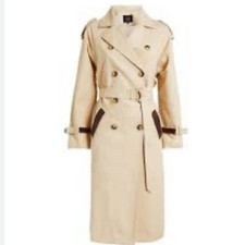 Maje Double Breasted Trench Coat Long Sleeve Women's Size 40 / L Nwt