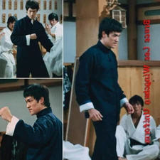 3psc Bruce Lee Martial Arts Kung Fu Wing Chun Uniform Mens Traditional Tang Suit