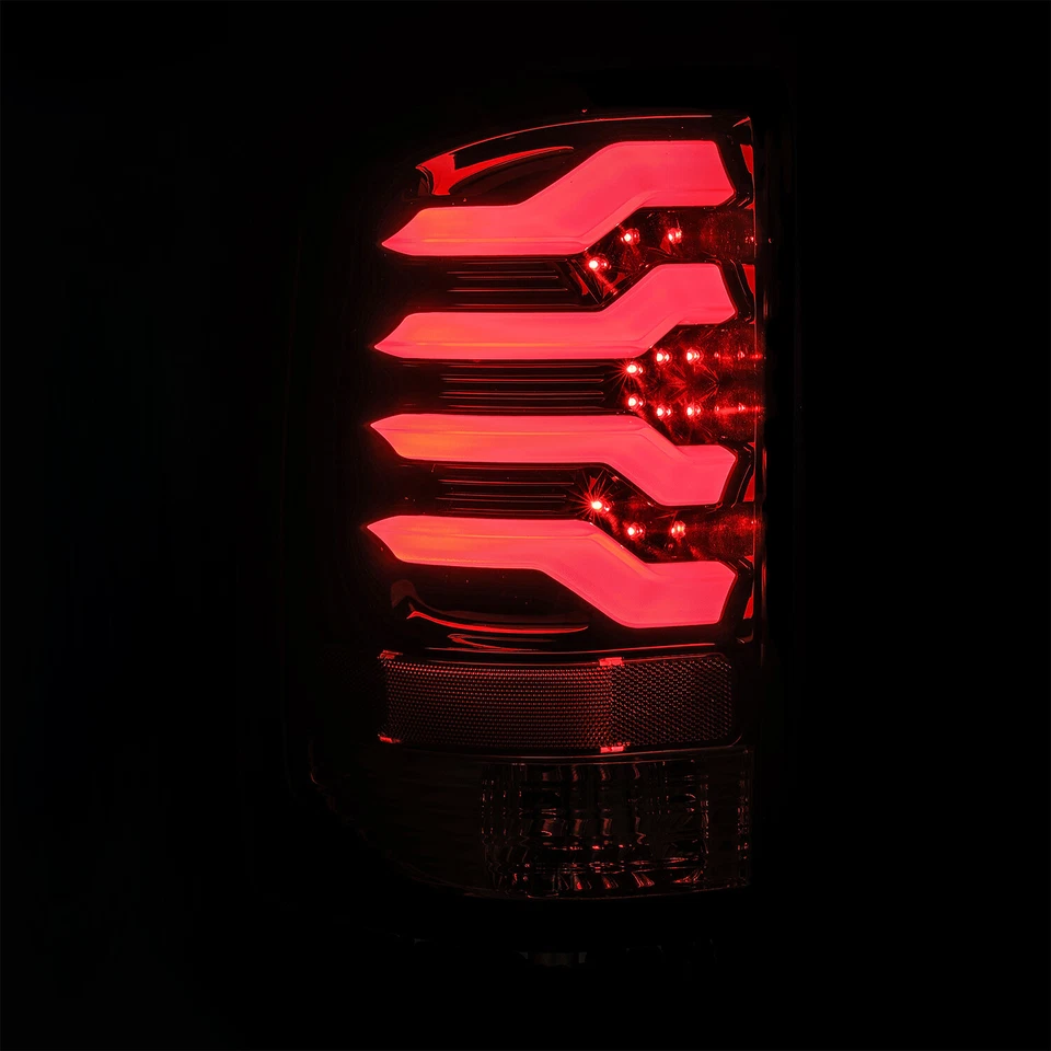 Se adapta a GMC Sierra 1500/2500/3500 2014-2017 barra LED carcasa negro humo luces talilililights Foto 4 de 4