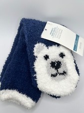 Brand New Old Navy Women Cozy Polar Bear Socks Navy Blue