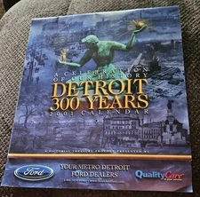 Detroit 300 Years 2001 Calendar Celebration with Ford & historical date facts