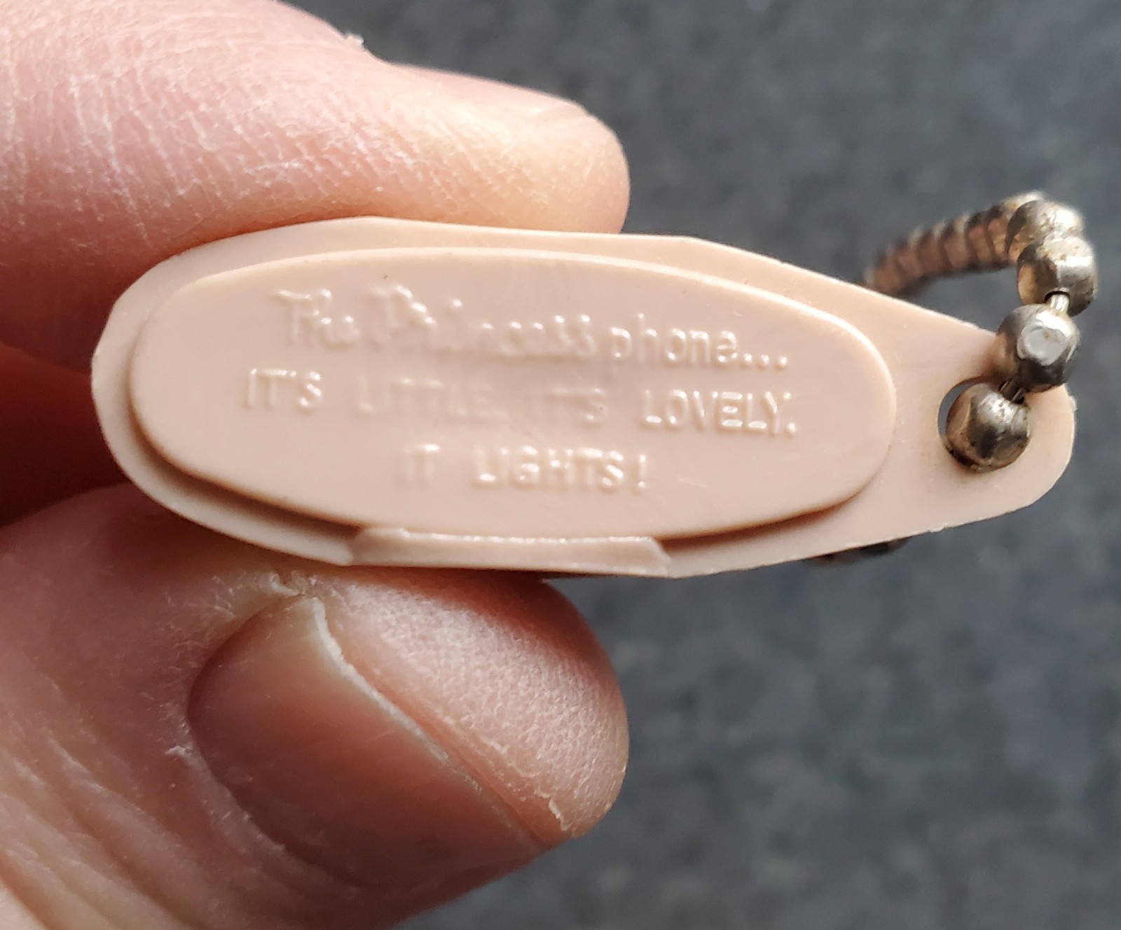 VTG The Princess Phone Keychain - "It's Little, It's Lovely, It Lights"