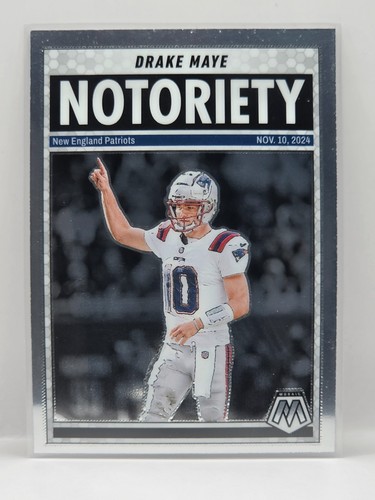 Drake Maye [Mosaic Reactive Blue] #3 2025 Panini Mosaic Notoriety card