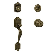 F60 V PAR 609 GEO Parthenon Front Entry Handleset with Georgian Knob,