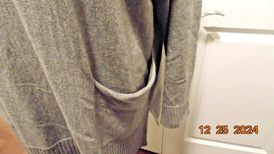 Suéter túnica top Kate & Mallory cuello en V aberturas laterales bolsillos manga larga mujeres 3X Foto 3 de 4