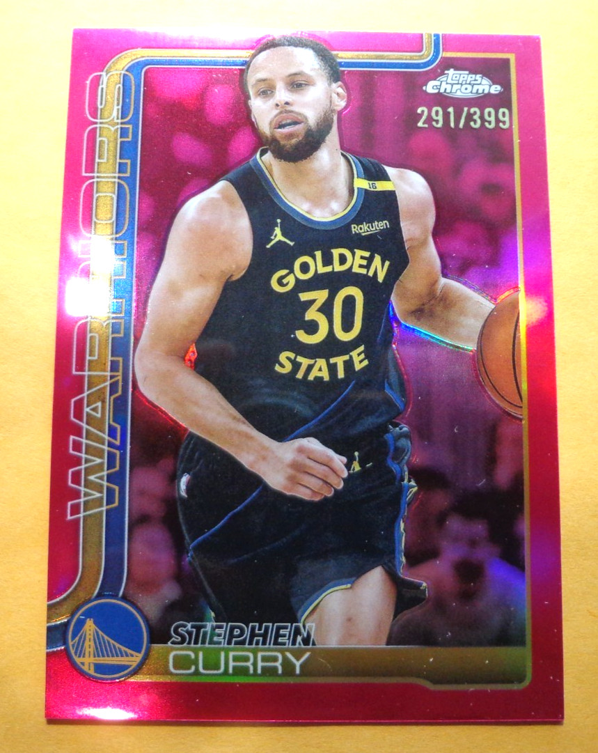 2025-26 Topps Chrome Stephen Curry #201 Magenta REFRACTOR 291/399 PACK FRESH