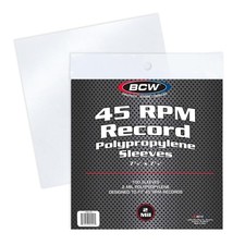 45 RPM Record Sleeves - 100 Count Fits Standard 7 Inch Single 45s Snug-Fi...