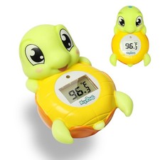 Backstroke Sea Turtle Baby Bath Thermometer,The Infant Baby Bath Floating Toy Sa
