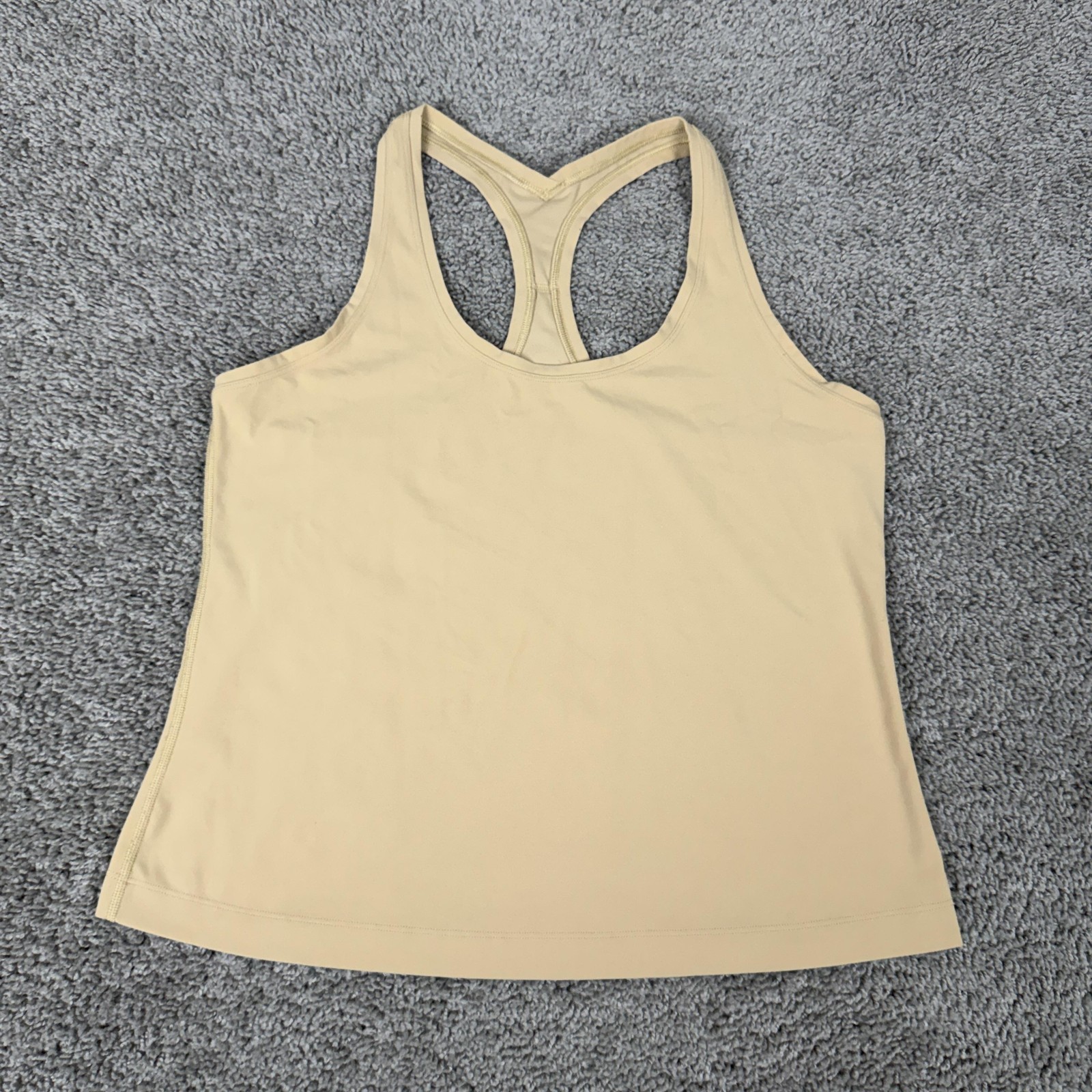 Lululemon Tank Top Womens 8 Yellow Racerback Athletic Yoga Shirt Workout Gym