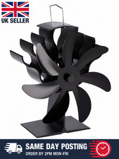 Log Burner Fan 7 Blade  Heat Powered Wood Stove Fan Silent Operation Energy Save