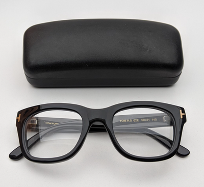 #ad 🕶️Made in Italy Tom Ford N.5 62E Pol. Black Eyeglasses 50 21 145 EUT313🕶️ $129.99