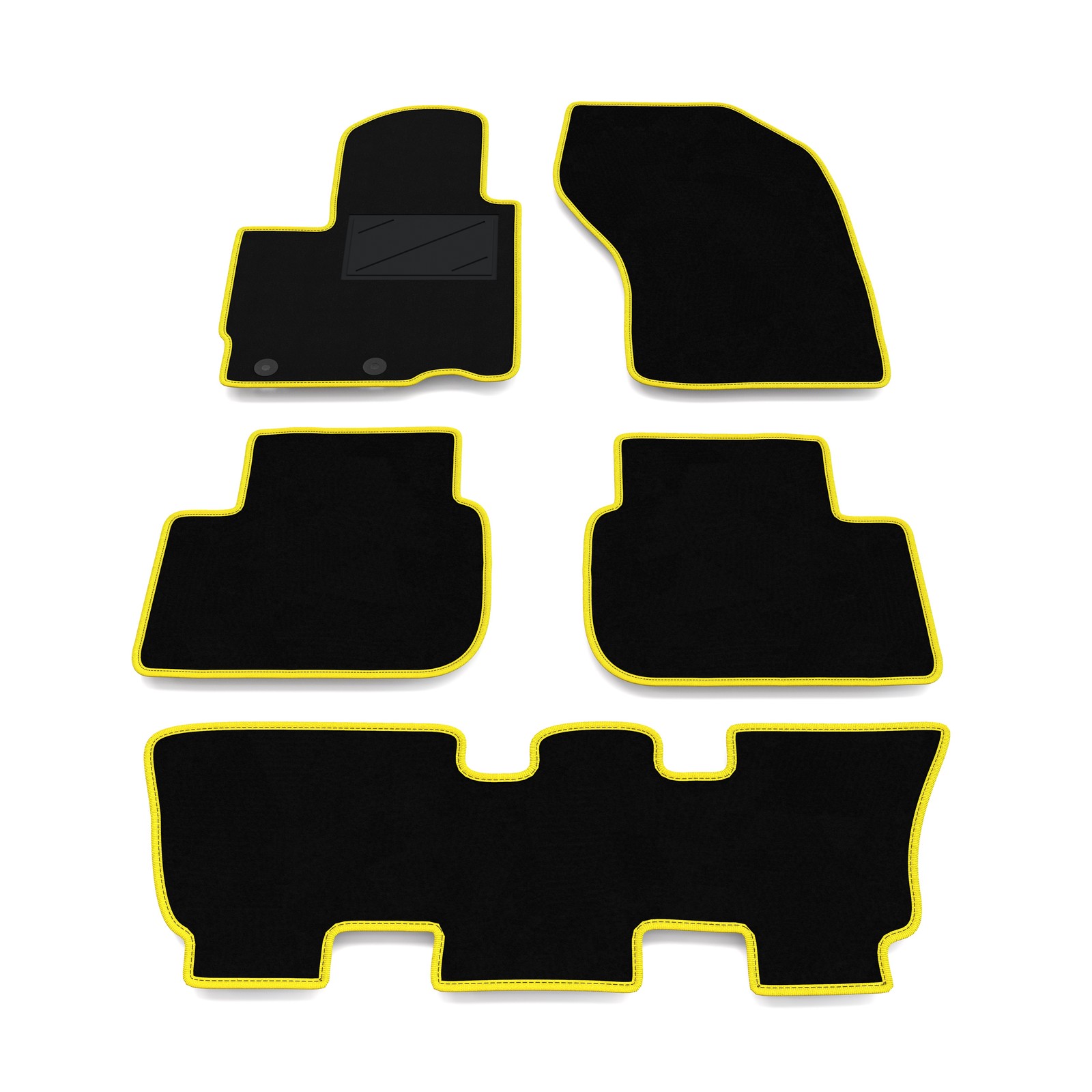 Tapis de sol Citroen C-Crosser 7 places antidérapants et étanches en caoutchouc